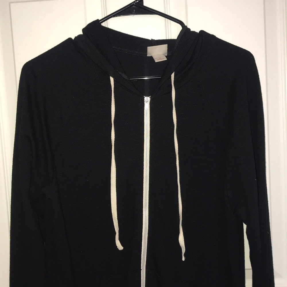 Black Zip-up Hoody (Sz S)